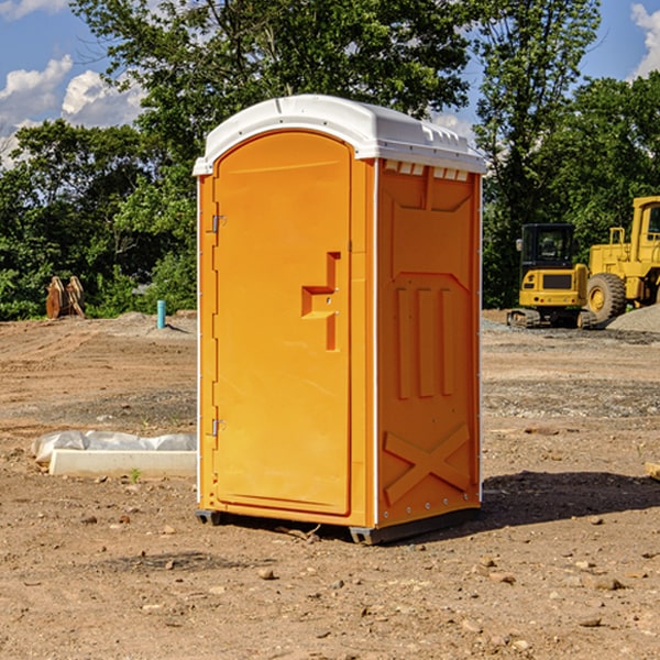 can i customize the exterior of the portable restrooms with my event logo or branding in Remington